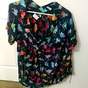 Multi colored Large Cats shirt
